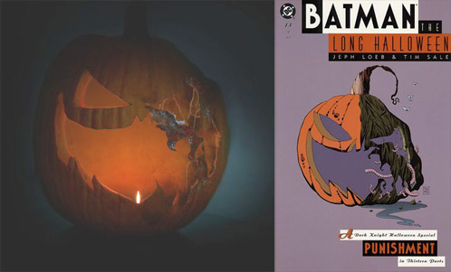 La calabaza de Why So Serious y su clara referencia a Batman: El Largo Halloween de Jeph Loeb y Tim Sale